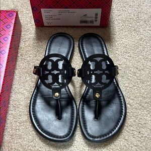 Tory Burch Black Sandals with Elegant Design